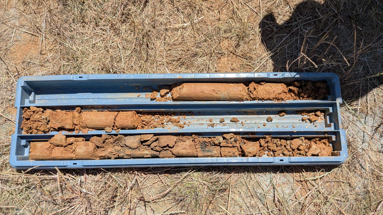 Borehole core tray — apartment development geotechnical investigation