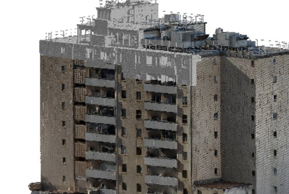 3D point cloud digital twin multi-storey residential building rooftop inspection safety flightpath ReOC South Australia