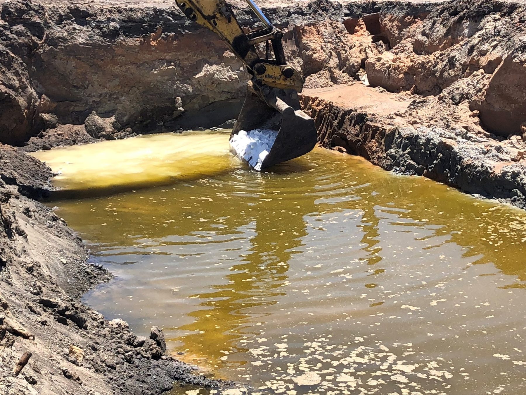 Groundwater remediation excavation contaminated water South Australia