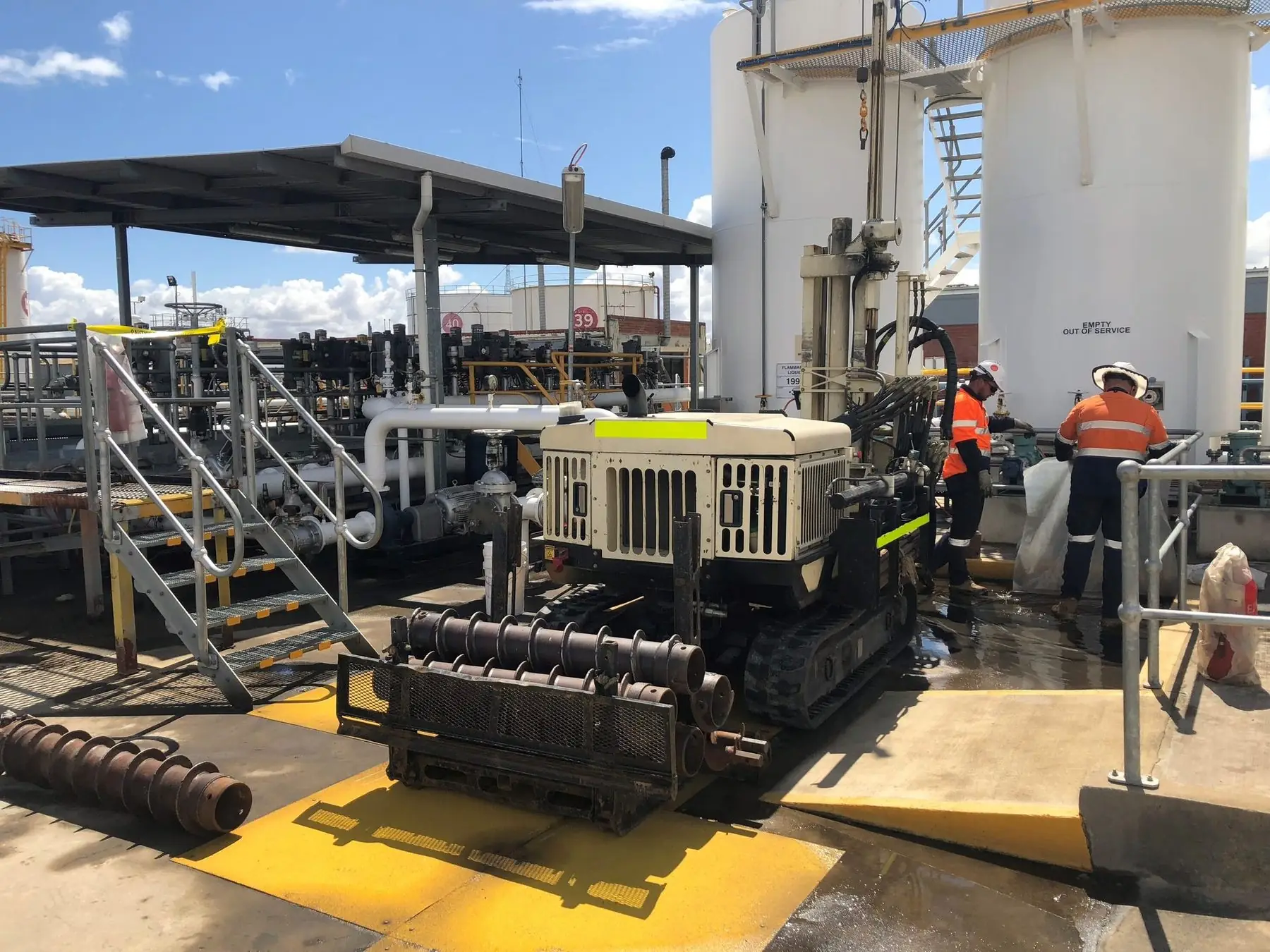 Ground investigation drilling urban site Adelaide